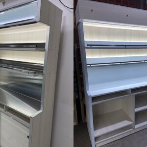 Mueble de Empaque con Mesada de Trabajo y Estantes de Acero Inoxidable